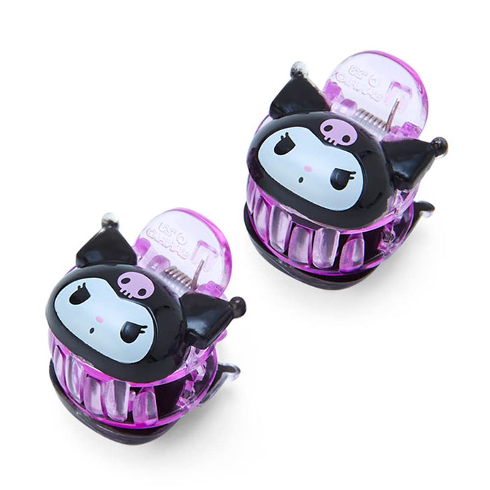 Japan's Exclusive Sanrio Kuromi Hair Clip Set - Clear Mini Clips