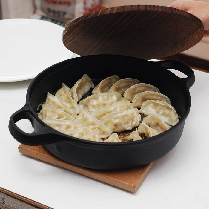 Seieido 26Cm Japanese Cast Iron Sukiyaki & Gyoza Pan - Authentic Cooking Essential