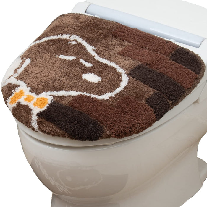 Senko Japan Snoopy Toilet Lid Cover Cleaning Brown Character 65182 - User-Friendly Toilet Lid Cover