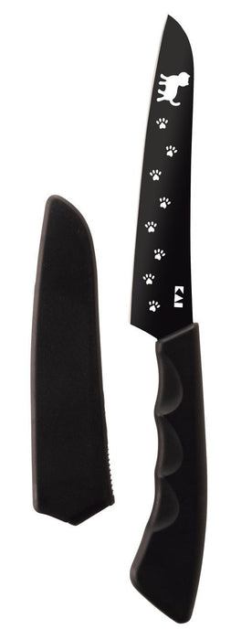 Kai Nyammy Cat Knife Set Santoku Fruit Scissors Board Towel