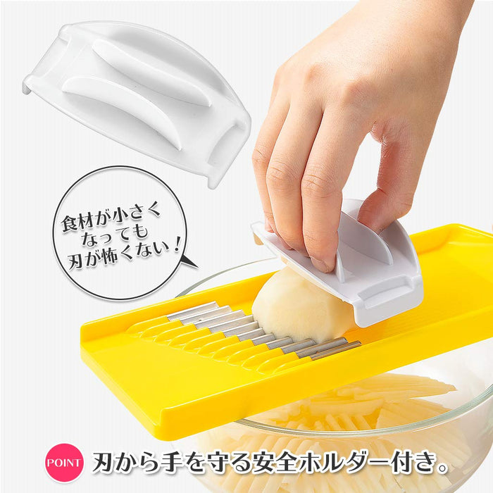 Shimomura Kogyo FV-636 Waffle Slicer Japan Made Niigata Tsubame-Sanjo ABS Stainless Steel Yellow