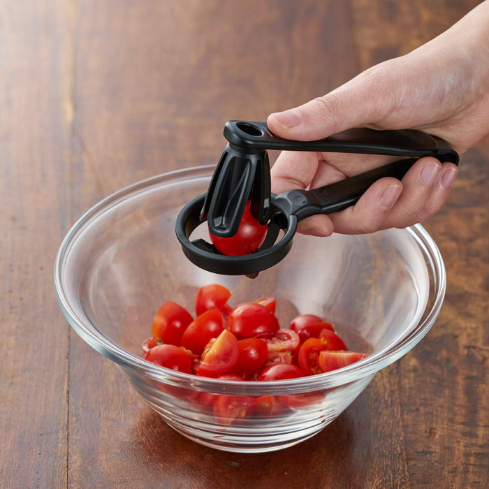 Shimomura Kougyou VB-619 Antibacterial Mini Tomato Cutter Made in Japan Dishwasher Safe