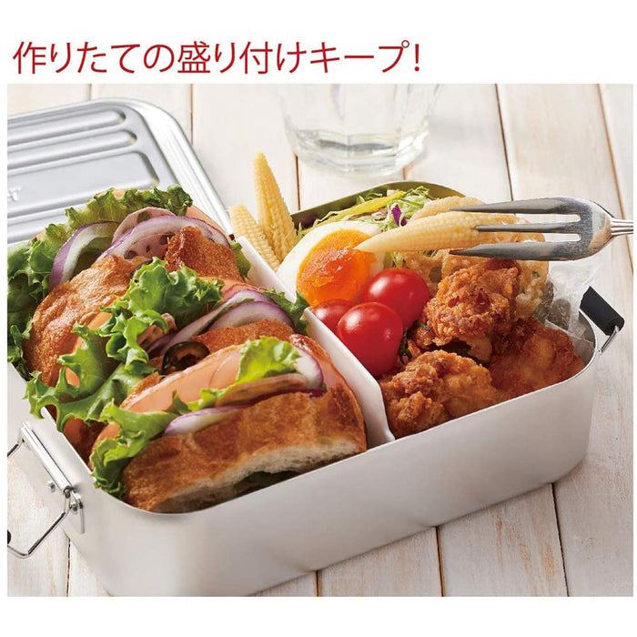 Skater AFT6B Bento Box Silver 600ml 172x108x56mm Single Tier Dome Shape