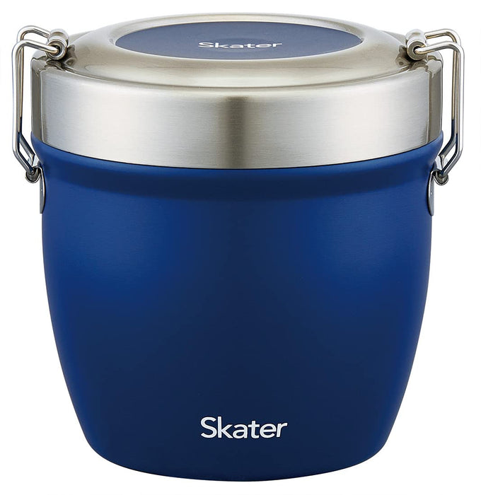 Skater Japan 800Ml Bento Box - Insulated Stainless Steel - Antibacterial - Blue (Stlbd8Ag-A)