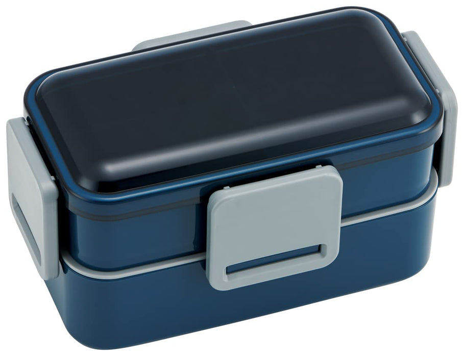 Skater Bento Box Midnight Blue 850Ml Antibacterial Fluffy 2Tiers LargeCapacity Men Japan Pflw9Ag-A