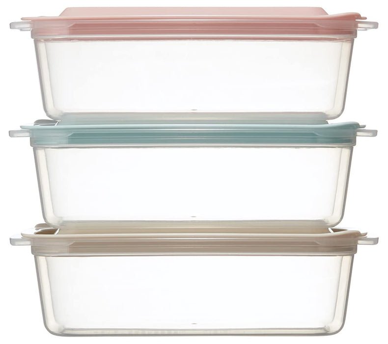 Skater 700Ml Set Of 3 Storage Containers - Japan Made Microwave & Dishwasher Safe