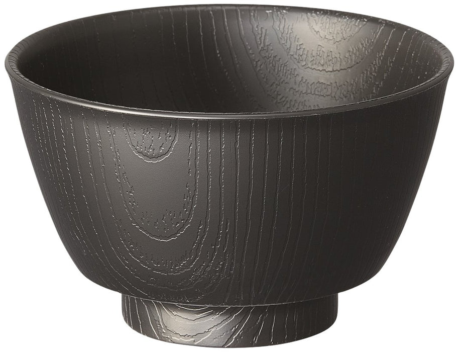 Skater NBLS1 Wood Grain Tea Bowl 370ml Black Japan