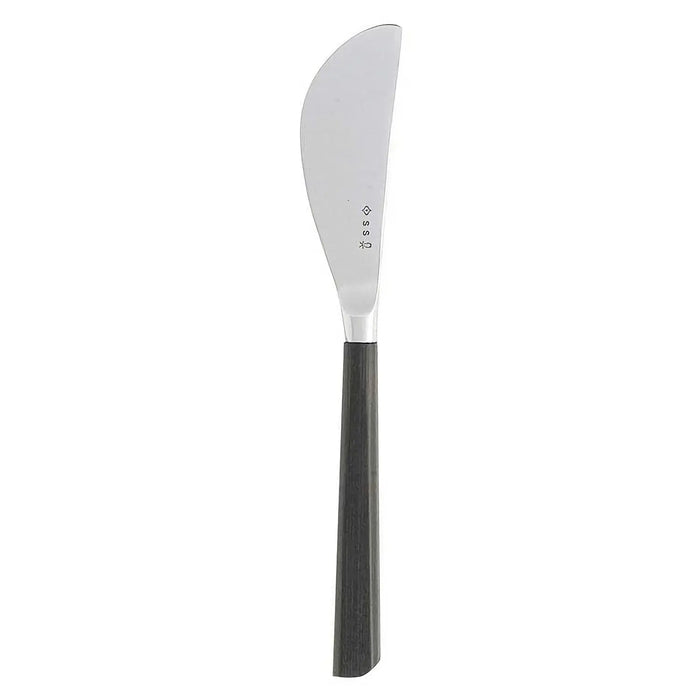 Nihon Yoshokki Japan Black Handle Butter Knife - 16.8cm Length