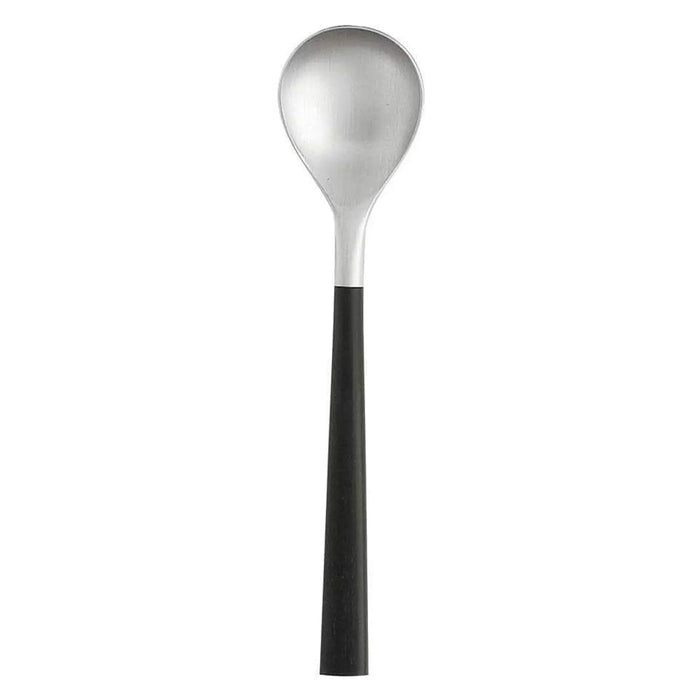 Nihon Yoshokki Japan Sori Yanagi 18Cm Black Handle Dessert Spoon