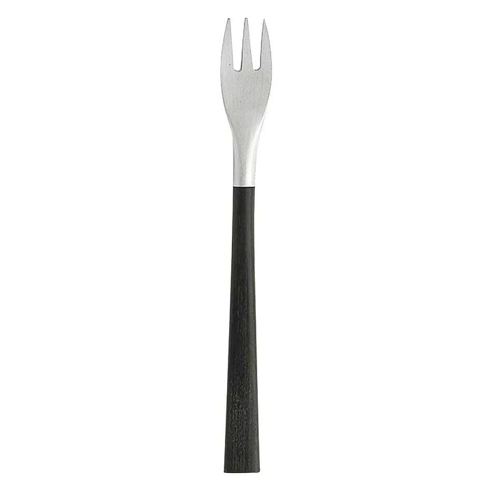 Nihon Yoshokki Japan Sori Yanagi Black Handle Pastry Fork - 12.7Cm