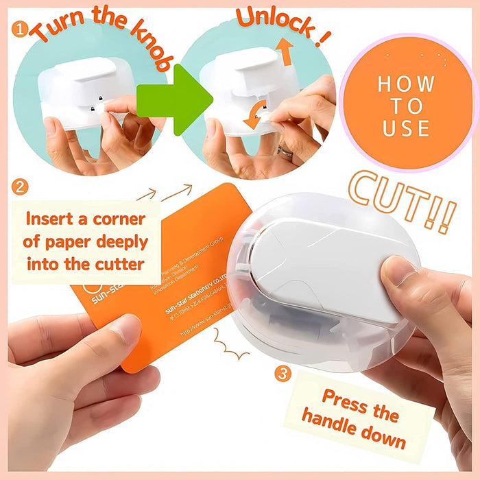 Sun-Star Japan Kadomaru Pro Neo White Corner Cutter - Efficient and Versatile Tool