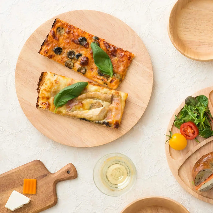 33cm Swanson Rubberwood Pizza Serving Plate - Premium Quality for Perfect Pizza Presentation