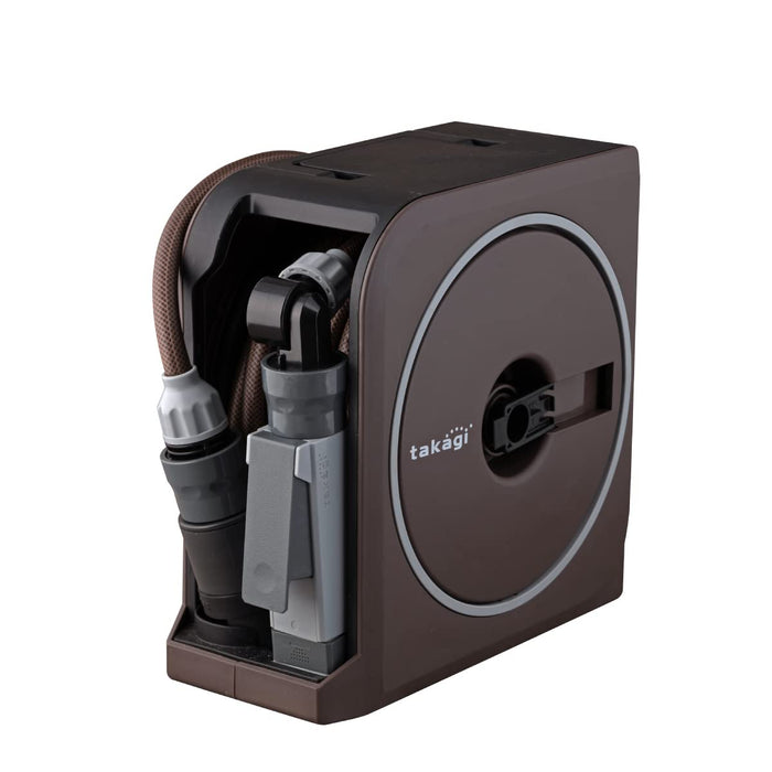 Takagi Nano Next 10M Brown Hose Reel - Stylish and Reliable