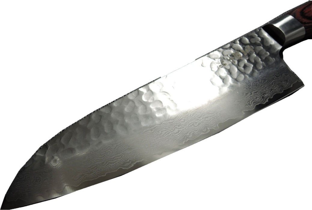 Takayuki Sakai Hammered Damascus VG10 Santoku 180mm