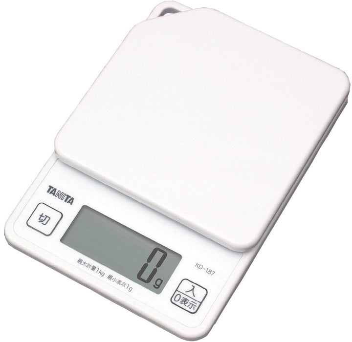 Tanita KD-187 WH Digital Kitchen Scale - 1kg/1g - White - Japan Priority