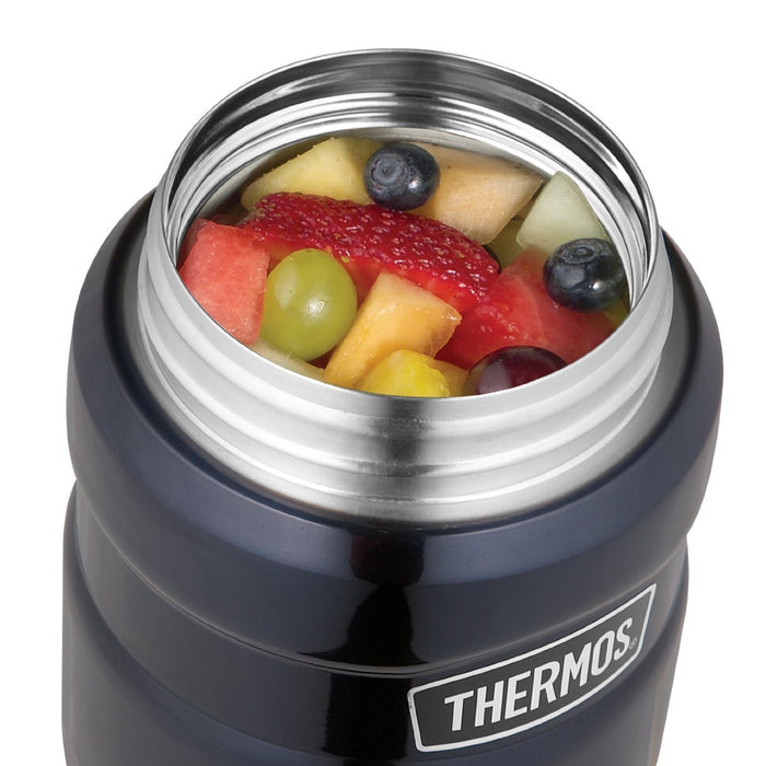 Thermos 不銹鋼 King 0.45L 食物罐 - 霧面黑色，包括折疊勺