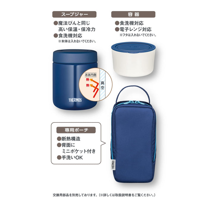 日本膳魔師膳魔師湯午餐組 300ml 海軍藍 JBY-551