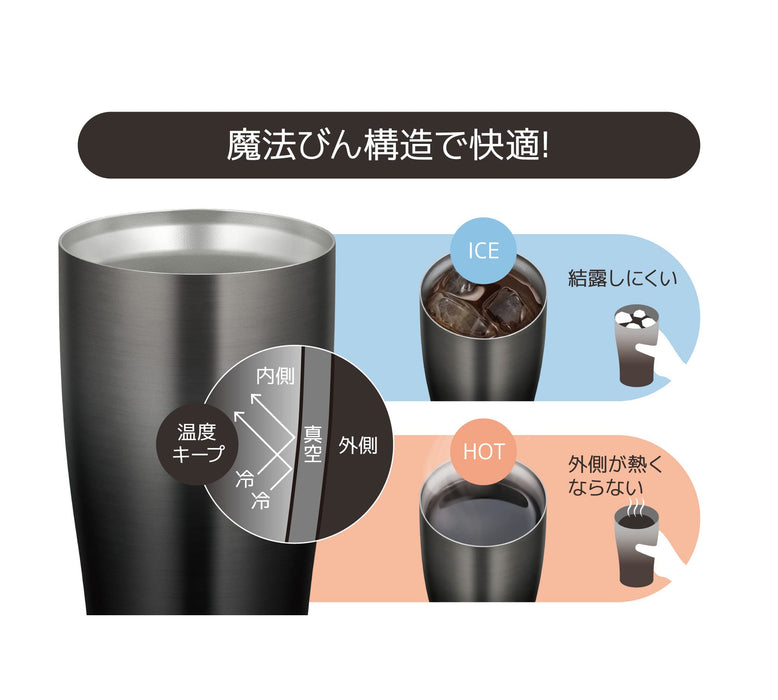 Thermos 420ml 黑色漸層真空保溫杯 - JDE-421LTD BK-G 日本