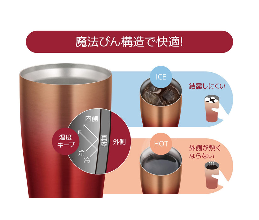 Thermos Japan 420ml 紅金真空保溫杯 - JDE-421Ltd RGD