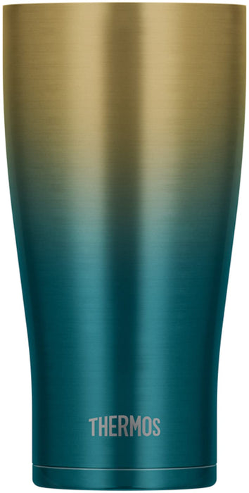 Thermos Japan 600Ml Blue Gold Vacuum Insulated Tumbler