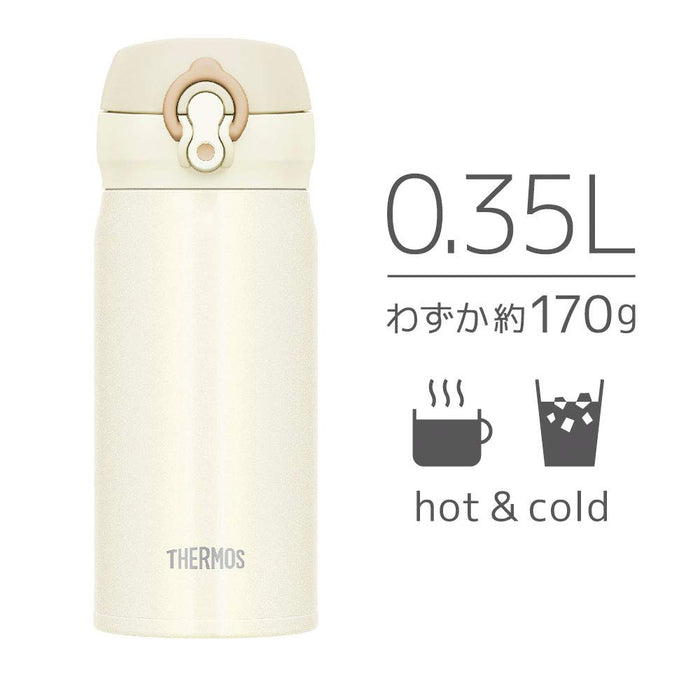 Thermos Jnl-354 Crw 350Ml 真空保温水瓶杯 - 奶油白