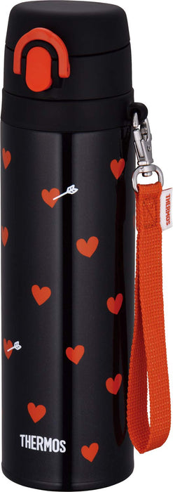 Thermos 550ml Vacuum Insulated Water Bottle - Japan Black Red JNT-551 BKR