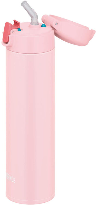 Thermos FJM-450 LP 450ml Vacuum Insulated Straw Bottle - Light Pink Cold Storage