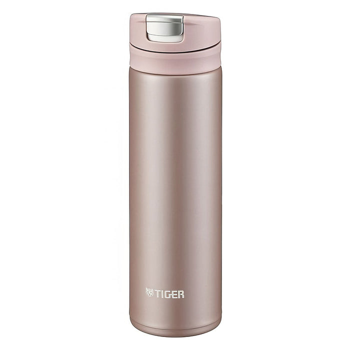 Pink Stainless Steel Water Bottle - 320ml Tiger One Touch Mug Bottle