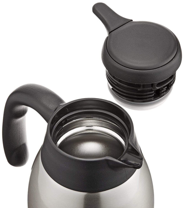 Tiger Stainless Steel Vacuum Carafe - 0.6L Capacity, Lever Action, Made in Japan