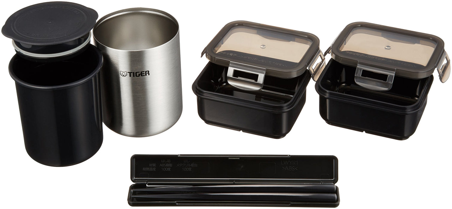 Tiger Thermos Stainless Steel Lunch Jar 1.5 Cups - Black Japanese Lwy-R030-K