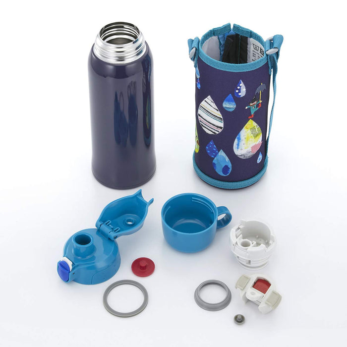 Tiger Thermos 800ml Stainless Steel Water Bottle - 2-Way Shizuku Blue