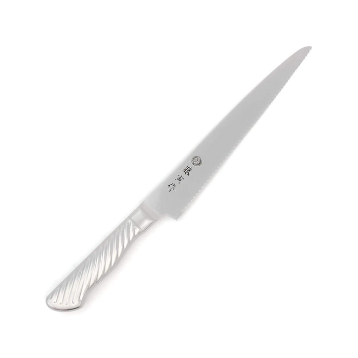 Tojiro Fujitora SD Bread Knife - Stainless Steel Handle, 215mm (FU-629)