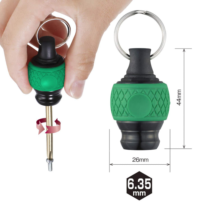 Vessel QB-22G Ball Grip Quick Catcher Bit Holder (Green)