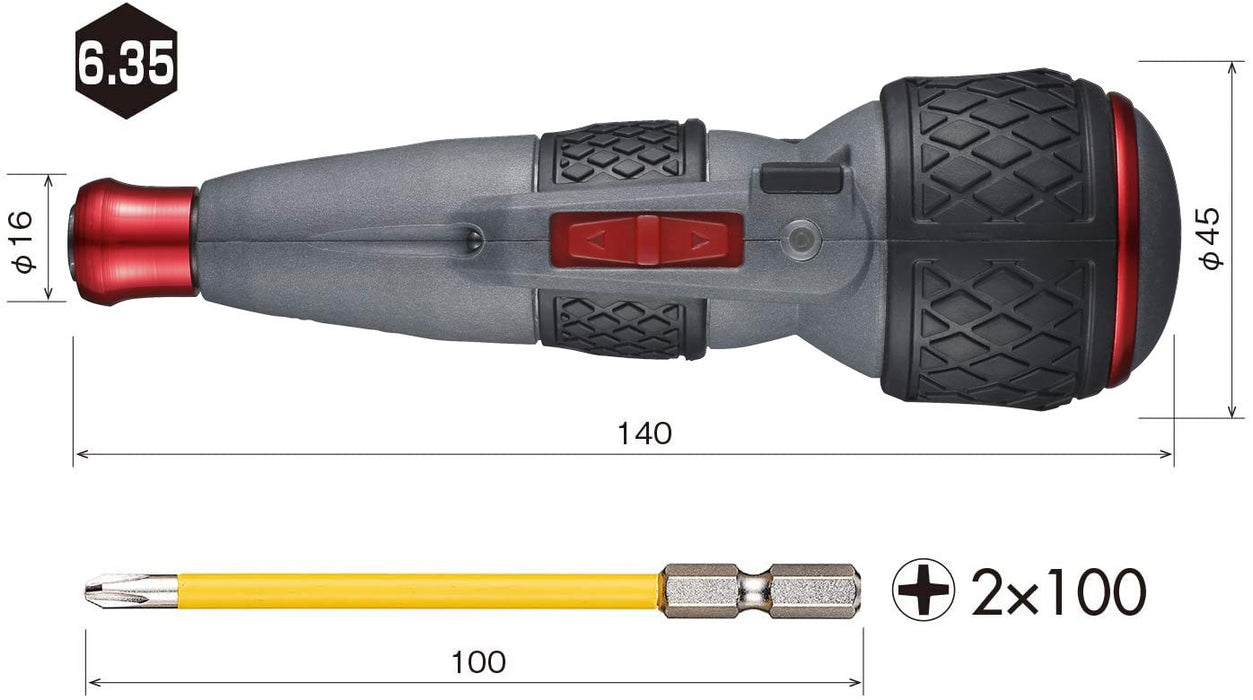 Vessel Electric Ball Grip Driver 220USB-S1 1 Bit High Speed Low Recoil