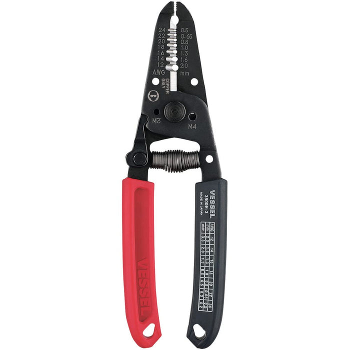 Vessel 3500E-3 Wire Stripper With Screw Cutter Compatible Electrician Skill Test