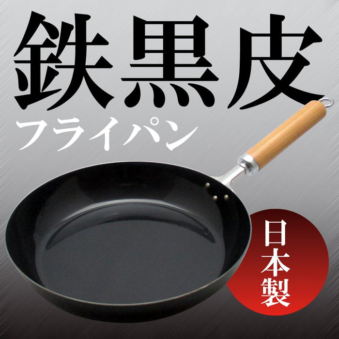 Premium 26cm Iron Black Leather Frying Pan - Japan IH/Gas Compatible - Wahei Freiz