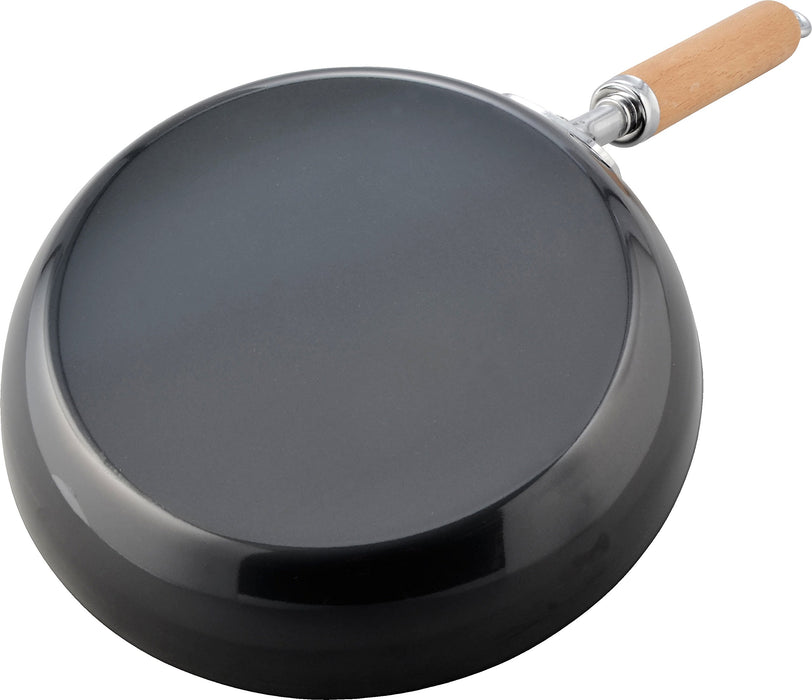 Premium 26cm Iron Black Leather Frying Pan - Japan IH/Gas Compatible - Wahei Freiz