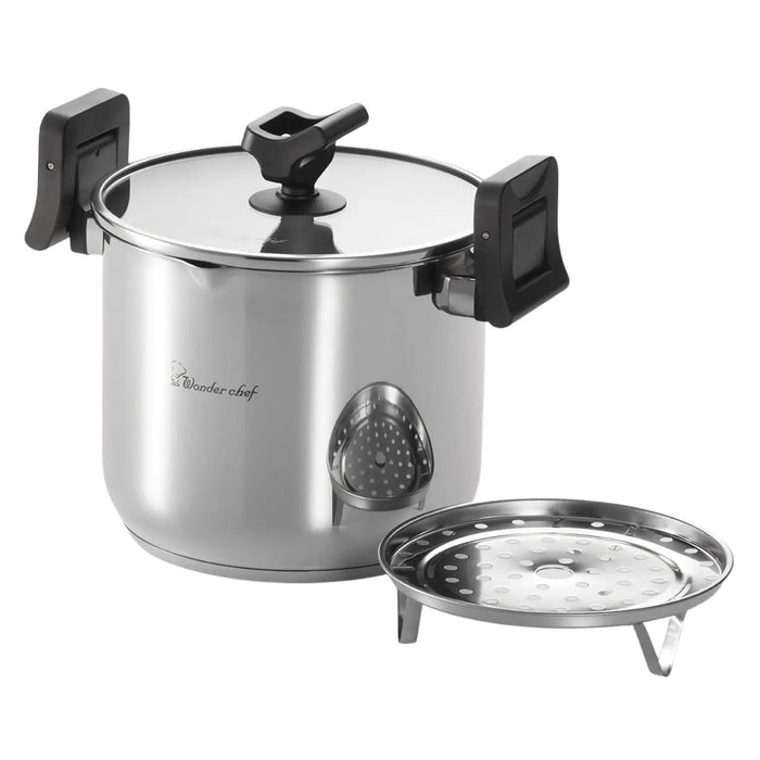 Premium Stainless Steel Pasta Pot by Wonder Chef - Perfect for Delicious Pasta Dishes