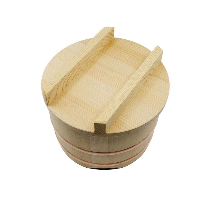 Yamacoh Ohitsu 24Cm Wooden Rice Container - Authentic Japanese Sawara Design