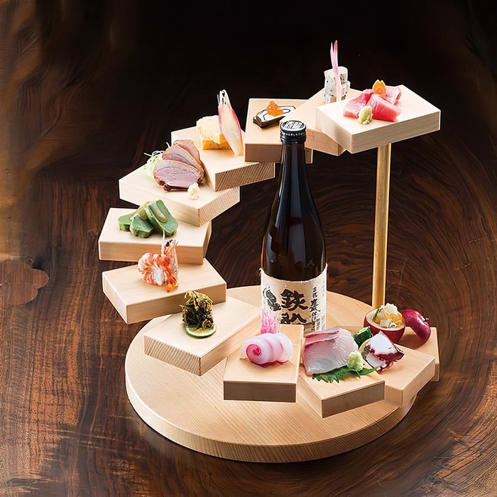 Yamacoh 12 層 3D 木製壽司餐具 - 高品質，打造精緻餐飲