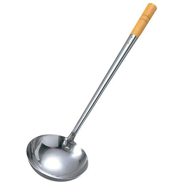 Yamagi Stainless Steel Wok Ladle with Wood Handle - Mini Size