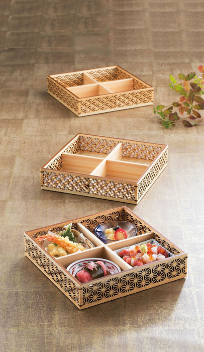 Yamako 27578 Youbi Hinoki Fine-Grained Cloisonne Container - 21X21X4.7Cm