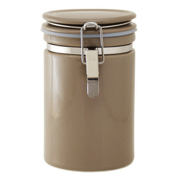 Zero Japan Mino Ware Ceramic Coffee Canister 150/200 Brown - Coffee 200 (Height 160mm)