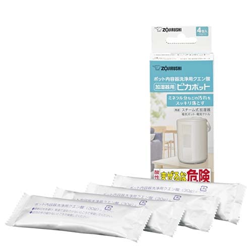 Zojirushi Mahobin 清洁剂 4 件装 6Bx 加湿器 ElecPot 水壶内胆柠檬酸